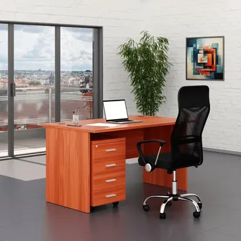 Zahradní sestava Sestava kancelářského nábytku SimpleOffice 1, 140 cm, třešeň
