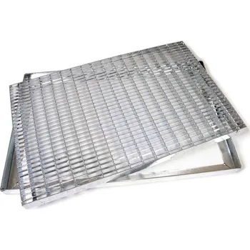 Rohožka Kovová rohož Grid 50 x 100 x 3,3 cm, stříbrná