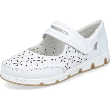 Dámské baleríny RIEKER, 49977-80 - dámské bílé baleríny 41