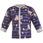 Little Angel kabátek podšitý Outlast® - tm.modrá zvířátka teepee/šedý melír Velikost: 62-68