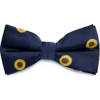 Motýlek Tmavě modrý předvázaný motýlek se slunečnicemi - Trendhim