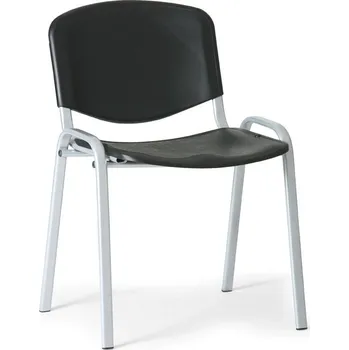 Jednací židle Plastová židle ISO - šedé nohy, černá