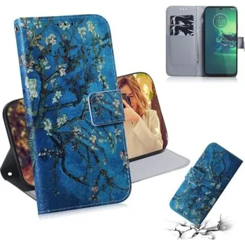 Pouzdro na tablet VSECHNONAMOBIL 20911 ART Peňaženkový obal Motorola Moto G8 Plus APRICOT BLOSSOM