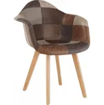 Designové křeslo, patchwork / buk, TERST