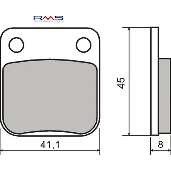 Brzdová destička Brzdové destičky RMS 225101440 organické KAWASAKI KX 65 2006-2019