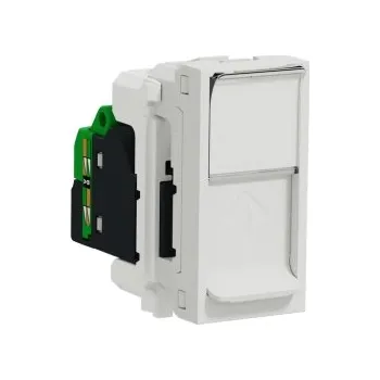 vypínač Schneider Electric Nová Unica datová zásuvka RJ45 kat.5e STP bílá NU341218 1modul