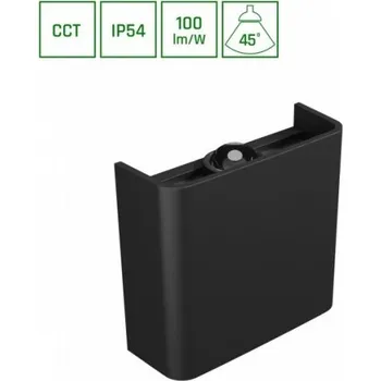 Nástěnné svítidlo SPEKTRUM LED NÁSTĚNNÁ LAMPA LUNARIX 2W, 200LM, CCT, IP54, ČERNÁ [SLIP007015]