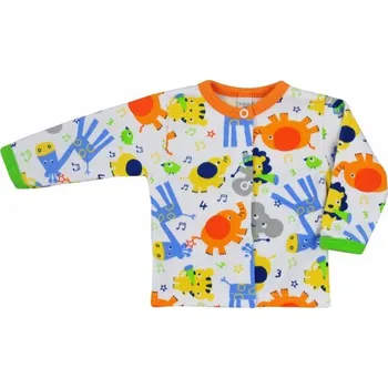 Kojenecký kabátek Bobas Fashion Zoo oranžový 74 (6-9m)