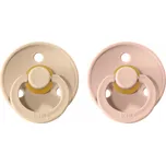 Bibs Dudlíky COLOUR Vanilla/Blush - velikost 1, přír. kaučuk 2ks