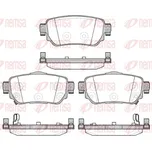 REMSA Sada brzdových destiček, kotoučová brzda 158202