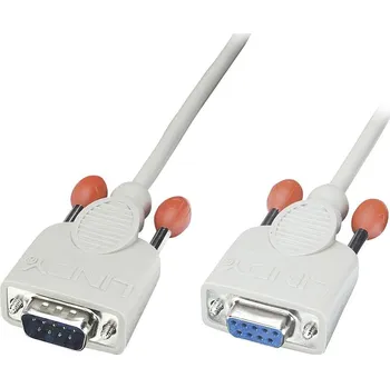 Prodlužovací kabel LINDY sériový prodlužovací kabel [1x D-SUB zástrčka 9pólová - 1x D-SUB zásuvka 9pólová], 2.00 m, šedá