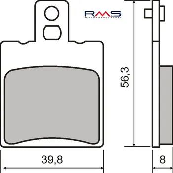 Brzdová destička Brzdové destičky RMS 225102020 organické 225102020