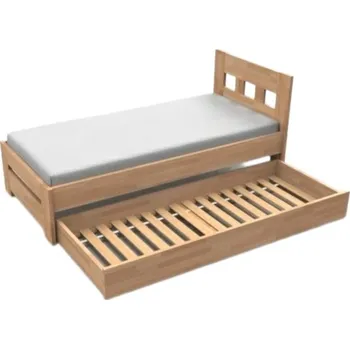 Postel Dřevěná postel Přistýlka Ořech Doprava ZDARMA.