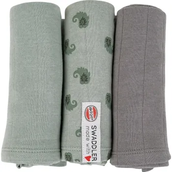 Lodger Swaddler Flame Tribe 3balení 70 x 70 cm Silt Green