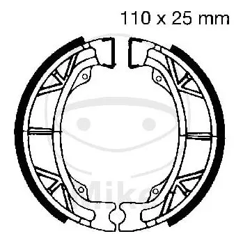 Brzda pro motocykl BRZDOVÉ ČELISTI S DRÁŽKAMI DAELIM NS 125 1998-2006