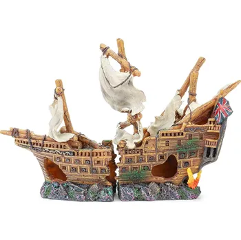 Dekorace do akvária Happet Vrak lodi na útesu Typ A - Dekorace do akvária