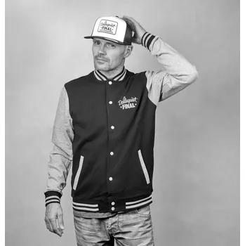 Pánská větrovka Pánská školní bunda FINAL "DELINQUENT" černo šedá Barva: Černo šedá, Velikost: S