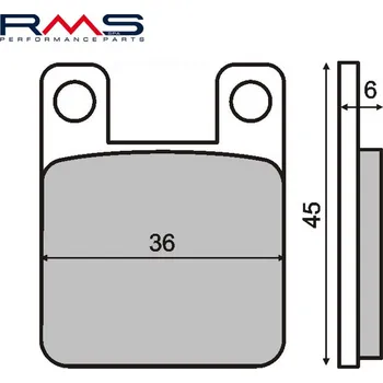 Brzdová destička Brzdové destičky RMS 225100080 organické YAMAHA XT 125 R 2005-2011