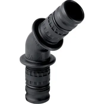 Vodovodní potrubí Geberit MEPLA koleno 45°, DN25, lisovací, voda, PVDF, černá