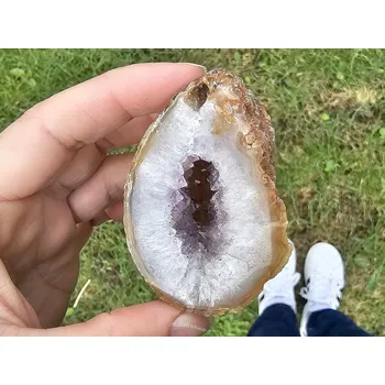 Přírodní kámen Achátová geoda s dutinkou 144g z Brazílie