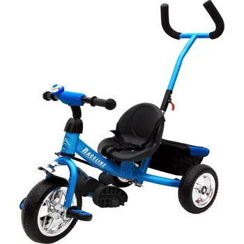 Dětská tříkolka s vodicí tyčí Raceline modrá Dětská tříkolka Dětská tříkolka s vodicí tyčí Raceline modrá