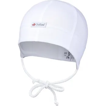 Kojenecká čepice Little Angel Čepice tenká zavazovací plochý šev Outlast® - bílá, velikost 1 36-38 cm
