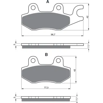 Brzdová destička Brzdové destičky GOLDFREN 009 K1 2H559005
