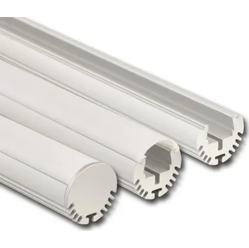 Stavební profil Kruhový hliníkový profil McLED ZP průměr 23mm s mléčným difuzorem 2m ML-761.060.02.2