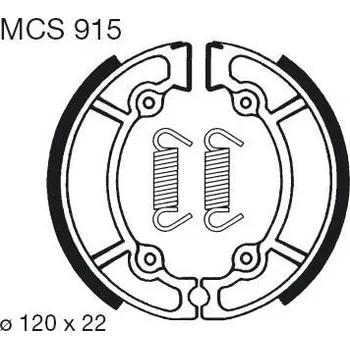 Motodíl Brzdové čelisti LUCAS MCS 915 SUZUKI RM 125 1981-1987