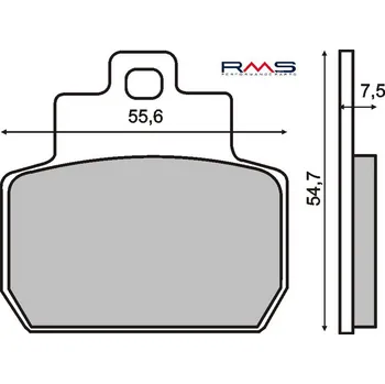 Brzdová destička Brzdové destičky RMS 225100780 organické 225100780