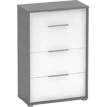 Komoda Komoda s šuplíky, grafit / bílá, RIOMA NEW TYP 22