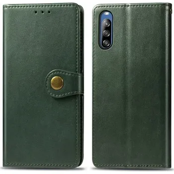 Pouzdro na tablet VSECHNONAMOBIL 21980 LEATHER BUCKLE Peňaženkový obal Sony Xperia L4 zelený
