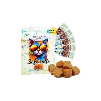 Pamlsek pro kočku FINE CAT Exclusive Soft Rolls svačinka pro kočky kuře s lososem 5 x 10 g