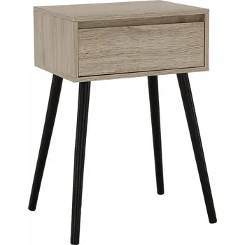 Noční stolek Příruční/noční stolek, dub/černá, ALYSANDRA TYP 1