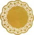 Jednorázové nádobí WIMEX 65460 dekorativní krajka kulatá zlatá 30 cm