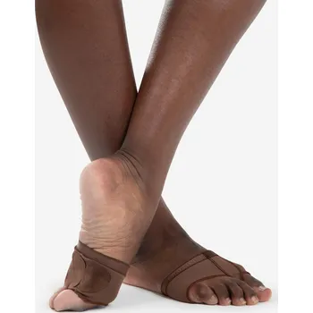 Dámská sálová obuv DOMYOS Chrániče chodidel na moderní tanec tmavě hnědé M KAŠTANOVÁ