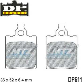 Brzdová destička Destičky brzdové DP Brakes DP611 - směs Premium OEM Sinter DP611