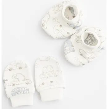 Kojenecké oblečení Kojenecký bavlněný set-capáčky a rukavičky New Baby My Cars Univerzální