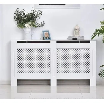 Radiátor Kryt na radiátor 151,5 cm MDF | bílý