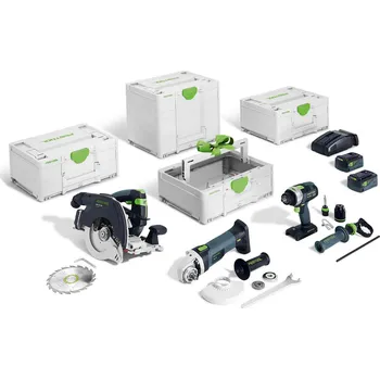 Sada nářadí FESTOOL Sada Combo pro dřevostavby aku HKC 55/TPC 18/AGC 18/TB M 137