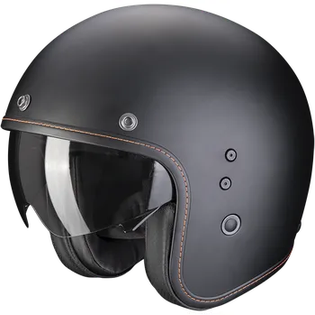 Helma na motorku Scorpion belfast evo solid černá matná xs