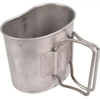 Pitítko orig. Holandská Armáda NEREZ (Originální nerezové pitítko o obsahu cca 0,5L vhodné pro všechny typy plastových US polních láhví i repro.)