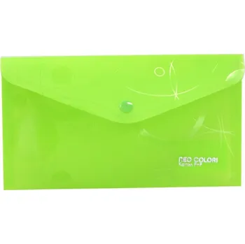 Obálka KARTON PP Obálka plastová s drukem DL NEO COLORI zelená