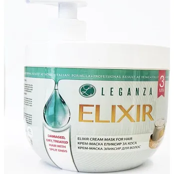 Vlasová regenerace Leganza Elixir Yogurt aktivní jogurtová maska na vlasy 1000 ml