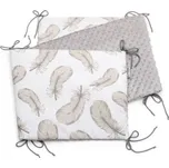 T-TOMI Skládaný mantinel MINKY, feathers 35 x 150