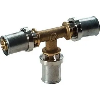 Fitinka Giacomini RM151 T-kus (20x16x16)x2mm, redukovaný, lisovací, voda, mosaz