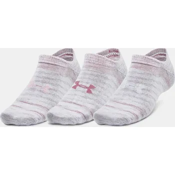 Pánské ponožky Ponožky Under Armour UA Essential No Show 3pk-WHT - bílo/růžové (3 páry) Velikost: M