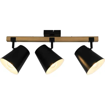 Zuma Line Elti stropní světlo 3x25 W černá-dřevo P22077-3TU