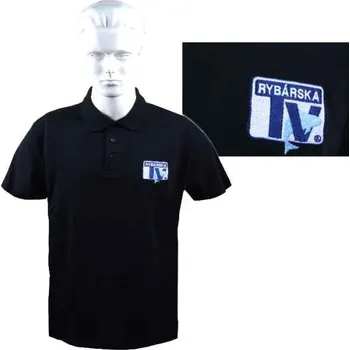 Pánské tričko Polokošile černá RYBÁŘSKÁ TV, 4XL