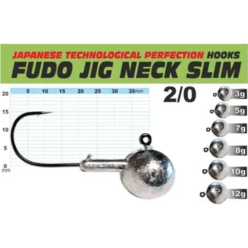 Rybářský háček FUDO JIG PROFI Slim s nálitkem 2/0 balení 5ks 7g